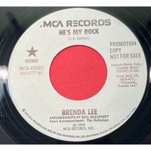 Brenda Lee He's My Rock 45 Pop WLP Promo 1975 MCA 40385 Mono / Stereo
